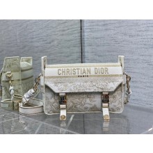 Dior Small Diorcamp Messenger Bag in Dior Jardin d'Hiver Embroidery Beige 2023