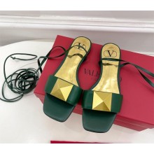 Valentino ONE STUD leather wrap SANDAL green 2023