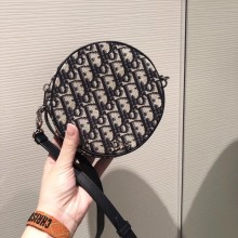 Dior Oblique Canvas Round Shoulder Bag 2019