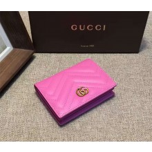 Gucci GG Marmont card case 443125 pink