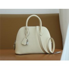 HERMES BOLIDE 25 BAG IN EPSOM LEATHER NATA WITH SILVER HARDWARE(ORIGINAL QUALITY+HANDMADE)