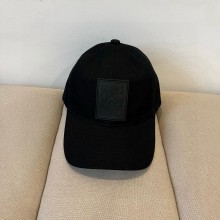 LOEWE Patch cap in canvas black 2025