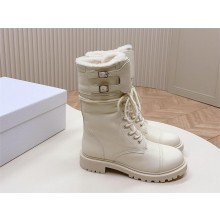 dior Black Calfskin and Shearling D-Trap Ankle Boot 2023