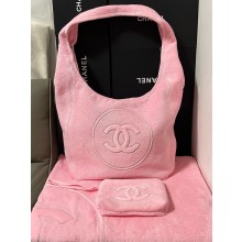 chanel pink cotton Beachwear Set AAA938 2025