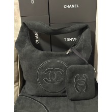 chanel black cotton Beachwear Set AAA938 2025