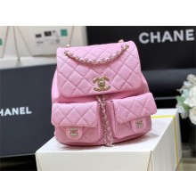 Chanel Grained Calfskin Backpack Bag AS3860 pink 2024(original quality)