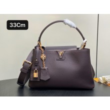 LOUIS VUITTON Capucines MM Souple HANDBAG M12927 Chocolate 2025