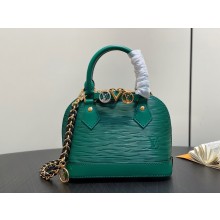 LOUIS VUITTON Alma Mini LV&I BAG IN EPI LEATHER GREEN 2025