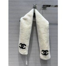 chanel Shearling Lambskin White & Black scarf AA9446 2023