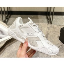 Versace women/men Galaxia Sneakers Calf leather White 2025