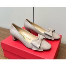 Valentino Garavani Bowow pumps IN KIDSKIN 50MM grey 1125-2025