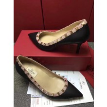 VALENTINO SHEEPSKIN ROCKSTUD PUMP 6.5CM black