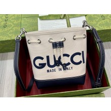 GUCCI Mini shoulder bag with Gucci print 777166 BLACK 2024