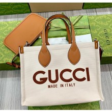 GUCCI Mini tote bag with Gucci print 772144 BROWN 2024