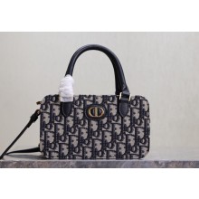 Dior 30 Montaigne Mini Doctor Bag Blue Dior Oblique Jacquard and Smooth Calfskin 2024