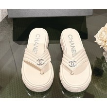 Chanel slippers Lambskin white 2025