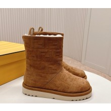 Fendi Apres Chic Brown FF chamois low boots 2024