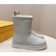 Fendi Apres Chic grey FF leather low boots 2024