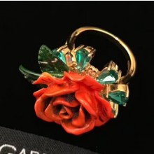 Dolce Gabbana Ring with Red Rose 2018