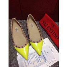 Valentino PATENT rockstud ballet flats yellow