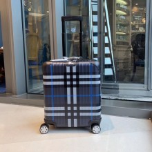 BURBERRY X RIMOWA CHECK CABIN SUITCASE blue