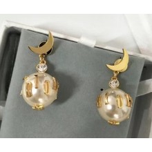 Dior Perle Stellaire Earrings Gold/Pearly White 2018