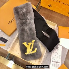 LOUIS VUITTON RABBIT FUR SCARF 95X16CM 01