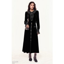 CHANEL BLACK VELVET LONG COAT 2024