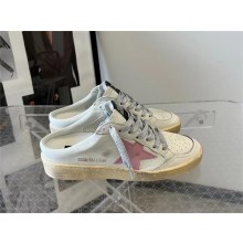 golden goose Ball Star Sabots in white nappa with an old-rose leather star 2024