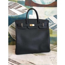 HERMES HAC 40 BAG BLACK IN ORIGINAL TOGO LEATHER