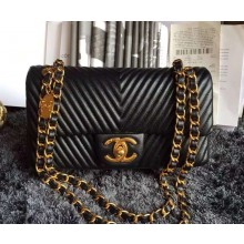 Chanel small lambskin flap bag A92087 black