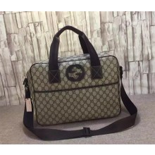 Gucci men's briefcase with interlocking G detai 201851 