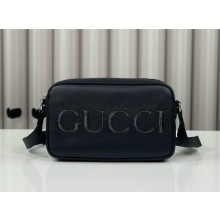 Gucci mini shoulder bag in black leather 768391 2024