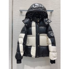LV SKI Abstract Monogram Flower Puffer Jacket black/white 2023
