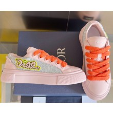 DIOR AND KAWS B33 Sneaker – LIMITED AND NUMBERED EDITION pink Calfskin with pink and White Dior Oblique Canvas 2025