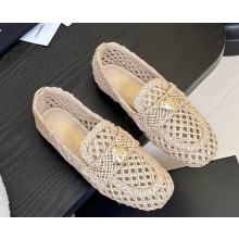 Chanel loafers Hemp Rope with CC logo beige 2025