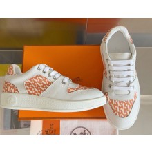 HERMES Free sneaker in calfskin and "H en Biais" canvas 04 2025