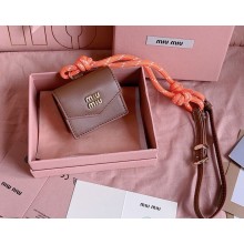 Miu Miu Leather wallet with leather and cord shoulder strap 5DN002-01 2024