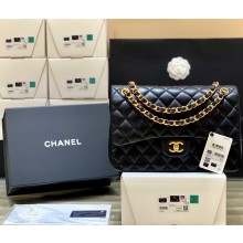 Chanel Original Quality Large Classic Flap Bag 58600 in Sheepskin Black with Gold Hardware