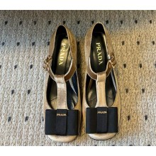 Prada 45 Delicate Bows Velvet Pumps beige 2025