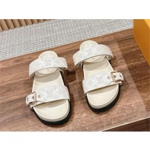 Louis Vuitton Bom Dia Flat Comfort Mule1ACKIR beige clair 2024
