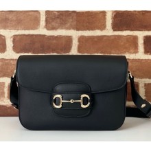 Gucci Horsebit 1955 Soft small shoulder bag 815178 black leather 2024