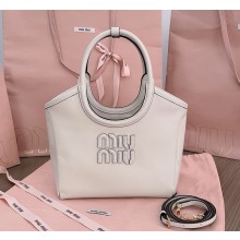 MIU MIU IVY leather bag 5BG288 nude pink 2024