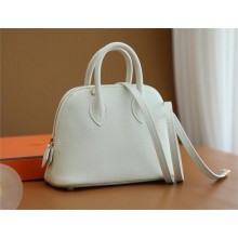 HERMES MINI BOLIDE BAG IN MYSORE LEATHER MUSHROOM/BISCUIT WITH GOLD HARDWARE(ORIGINAL QUALITY+HANDMADE)