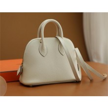 HERMES MINI BOLIDE BAG IN MYSORE LEATHER CARIE WITH GOLD HARDWARE(ORIGINAL QUALITY+HANDMADE)