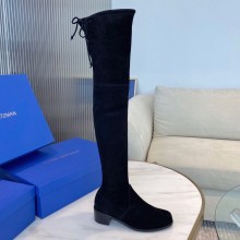 Stuart Weitzman Over Knee Hight Boots 45mm Heel Black 