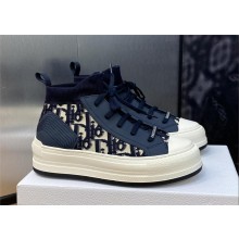 Dior blue Oblique Technical Mesh and Calfskin Walk'n'Dior platform Sneaker 2023
