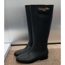 Christian Dior D-Town Boot Black Calfskin heel 2.5cm 1114-2024