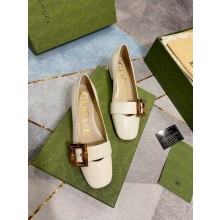 gucci Women's ballet flat with bamboo buckle white 2021