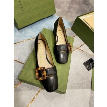 gucci Women's ballet flat with bamboo buckle black 2021
